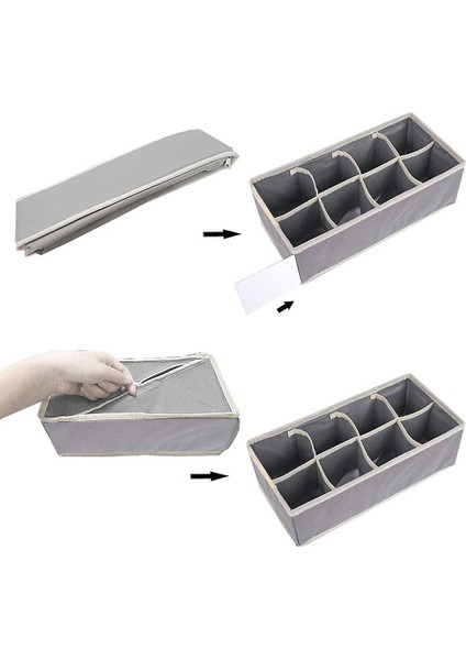 (Gri) 4 Paket Farklı Boyutlar Katlanabilir Çekmece Organizatörleri modelleri