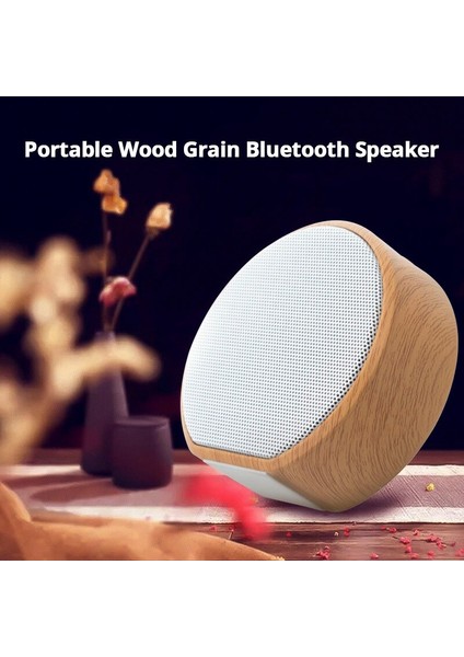 Bluetooth Hoparlör Taşınabilir Ahşap Stereo Mini Kablosuz Bluetooth Bas Hoparlör Eller Ücretsiz Tf Kart Oynatıcı Aux USB | Taşınabilir Hoparlörler (Beyaz)