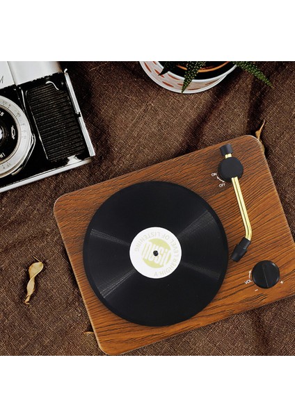 Hoparlör Subwoofer Kablosuz Ev Şarj Edilebilir Kayıt Çalar Retro Retro | Taşınabilir Hoparlörler (Kahverengi + Siyah)(Yurt Dışından)