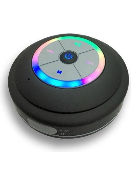 LED Hoparlör Bluetooth Su Geçirmez Hoparlör Taşınabilir Stereo Hoparlörler Ses Tf Kart Bas Hoparlör Subwoofer Hoparlör | Kitaplık Hoparlörler (Siyah)(Yurt Dışından)