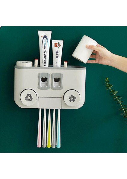 Çok Işlevli Diş Fırçası Tutucu Depolama Diş Macunu Kozmetik Toz Geçirmez Banyo Aksesuarları Uygun Diş Macunu Dispenseri(Yurt Dışından) modelleri