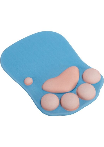 Sevimli Kedi Pençesi Mouse Pad Ofis Silikon Yaratıcı Kedi Pençe Bilek Pad Mouse Pad Bilek Rest ile | Fare Pedleri Mavi