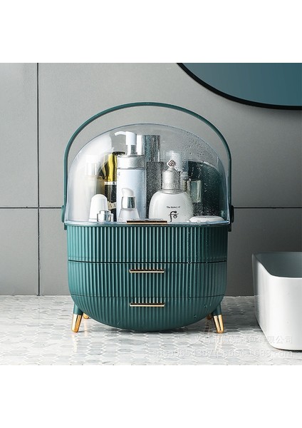 Lüks Kozmetik Saklama Kutusu Çekmece Toz Geçirmez Makyaj Organizatör Yatak Odası Soyunma Masa Organizatör Banyo Takı Depolama | Saklama Kutuları ve bidon(Yurt Dışından) fiyatları