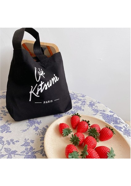 Edebiyat ve Sanat Omuz Çantası Büyük Kapasiteli El Çantası Tuval Çanta Öğle Yemeği Çanta Kadın Çantası Gıda Çantası Öğle Yemeği Kutusu Çantası | Öğle Yemeği Çantalar fırsatları