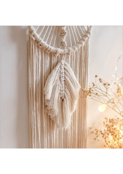 Dreamcatcher Duvar Asılı El Yapımı Dokuma Duvar Goblen Büyük Bohemian Duvar Sanatı Dekorasyon Oturma Odası GT016 | Dekoratif Gobiyeller