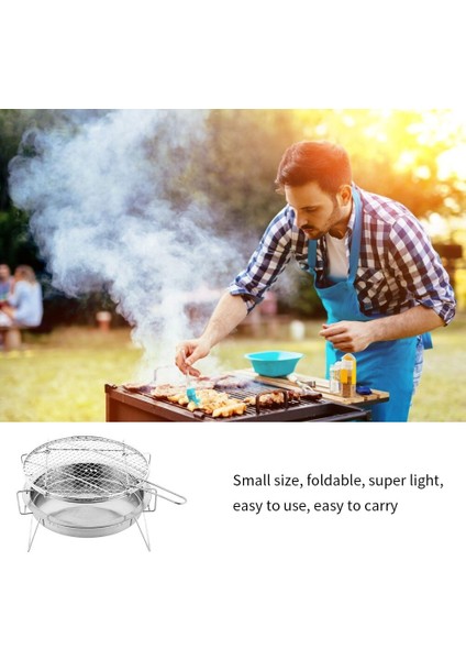 Mini Barbekü Izgara Katlanır Paslanmaz Çelik Barbekü Izgara Taşınabilir Barbekü Izgara Kore Açık Izgara Aile Piknik Kamp | Kamp Tencere(Yurt Dışından)