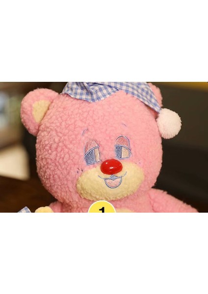 50 cm Güzel Iyi Gece Teddy Bear Hug Bebek Oyuncakları Dolması Karikatür Hayvanlar Uyku Giyim Topu Şapka Ay Dev Ayı Bebek Kız Hediye | Doldurulmuş ve peluş Hayvanlar (Pembe)