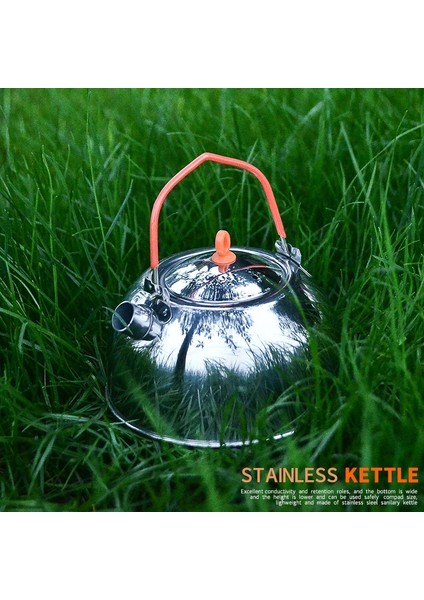 0.6l Paslanmaz Çelik Su Isıtıcısı Açık Mini Kaynatan Su Cezve Taşınabilir Seyahat Kamp Yürüyüş Mutfak Çaydanlık Kantin | Açık Hava Tablosu modelleri
