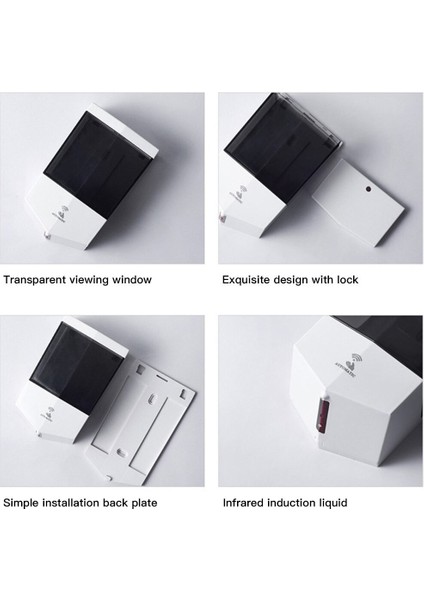 Akıllı Otomatik Sıvı Sabunluk Duvarı Monte El Dezenfektanı Kutusu Kızılötesi Otomatik Sensör Home Için Sabunluk | Sıvı Sabunluk
