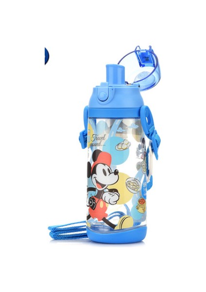 Çocuk Su Kupaları Yaz Erkek ve Kız Çocuk Bardakları Içme Taşınabilir Plastik Içme Bardaklar Çocuk Şişeleri Karikatür Kupası | Kupalar (Mavi Mickey)