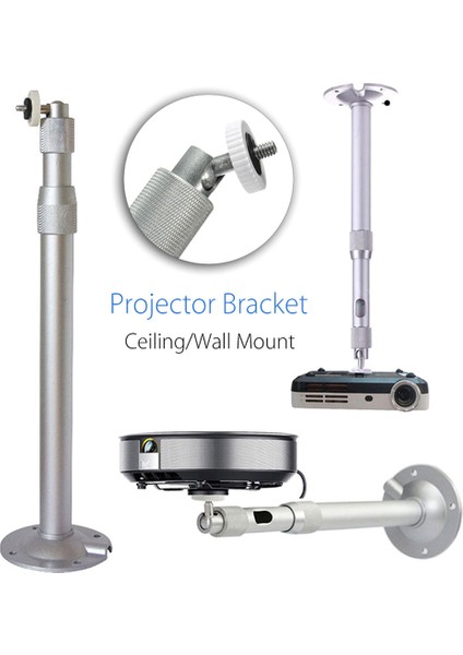 Evrensel 30-60 cm Projektör Tavan Duvarı Montaj Alüminyum Braketi 15KG Kapasite 2021 | Projektör Braketleri