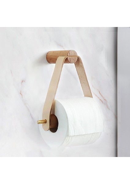 Ahşap Tuvalet Kağıdı Tutucu Banyo Depolama Duvar Montaj Rulo Kağıt Tutucu Çok Amaçlı El Havlusu Dağıtıcı Tuvalet Doku Raf | Kağıt Tutucular (Kahverengi)