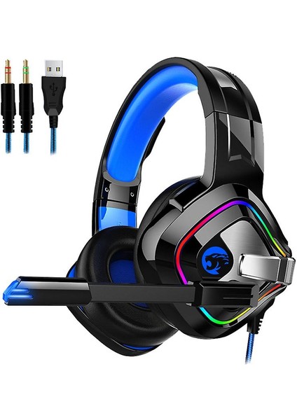 Nintendo Anahtarı Dizüstü Ps5 Için 3.5mm Gaming Kulaklıklar (Mavi ve Rgb)