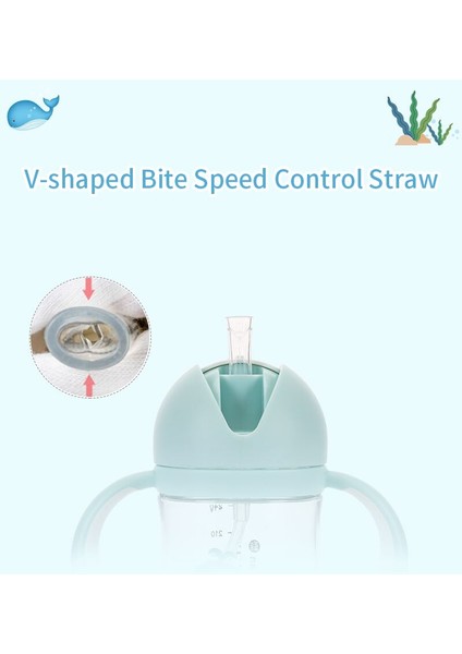 Bebek Sippy Kayışı Kupası Yerçekimi Topu Içecek Su Besleme Çocuklar Yenidoğan Sızdırmaz V Tipi Saman Tottichoked Kolu Infantil Şişe | Kupalar (Mavi)(Yurt Dışından) fırsatları