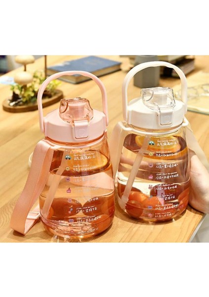 1.6l Shap ile Büyük Su Şişesi, Çocuk Sevimli Plastik Su Şişesi (Beyaz) fırsatları