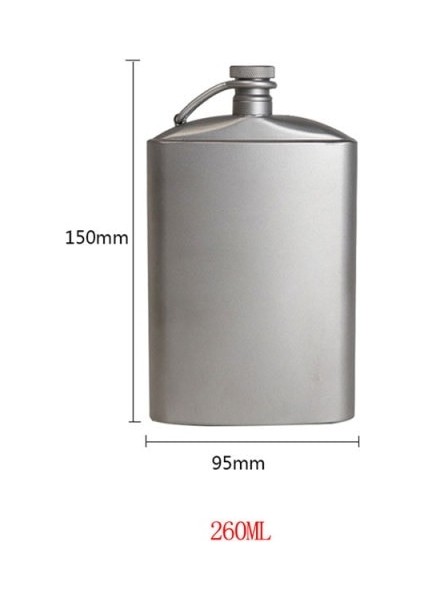 Lıxada Titanyum Flask 260/200 ml Şarap Kalça Flagon W Vidalı Cap Klip Ultralight Hidrasyon Düz Şişe W Dış Yürüyüş Için Ti Huni | Açık Hava Tabloları