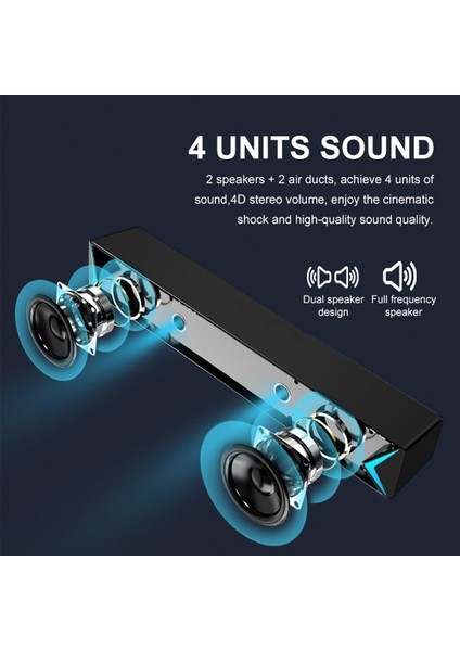 USB Bar Hoparlör Taşınabilir Dayanıklı Masaüstü Subwoofer Bilgisayar Ses Ses Bar Bilgisayar Akıllı Telefon Için Evrensel | Tavan Içeriği Hoparlörler (Siyah) modelleri