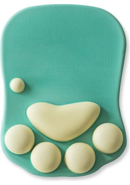 Sevimli Kedi Pençe Mouse Pad Ofis Silikon Yaratıcı Kedi Pençe Bilek Pad Mouse Pad Bilek Rest ile | Fare Pedleri Yeşil