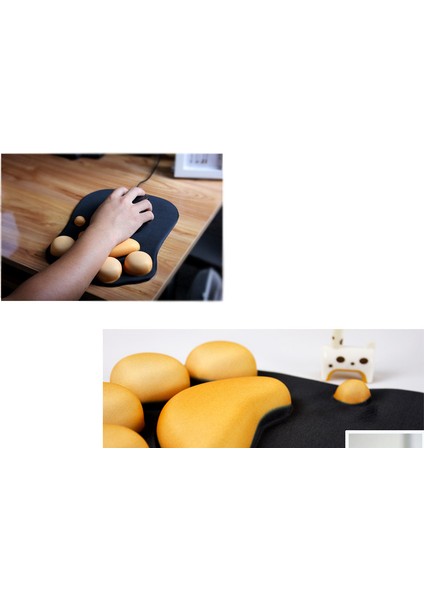 Sevimli Kedi Pençe Mouse Pad Ofis Silikon Yaratıcı Kedi Pençe Bilek Pad Mouse Pad Bilek Rest ile | Fare Pedleri Yeşil