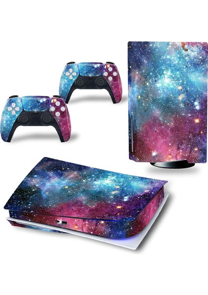 (Nebula) Ps5 Sticker Vinil Cilt Wrap Playstation 5 Konsol Kontrolörleri Için Çıkartması Kapağı