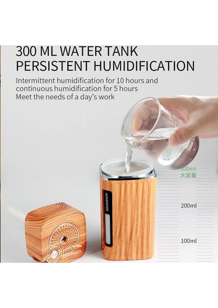 Elektrikli Nemlendirici Aroma Yağı Difüzör Ultrasonik Ahşap Tahıl Hava Nemlendirici USB Mini Mist Maker Araba Ev Için LED Işık | Nemlendiriciler fırsatları