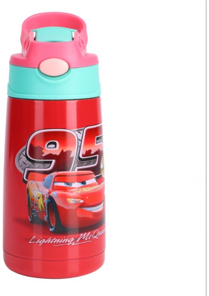 400ML Bebek Karikatür Arabalar Besleme Kupası Çocuk Besleme Öğrenmek Içme Su Saman Şişe Eğitim Su Şişesi Çocuklar Için Bpa Ücretsiz | Kupalar (Kırmızı)(Yurt Dışından)
