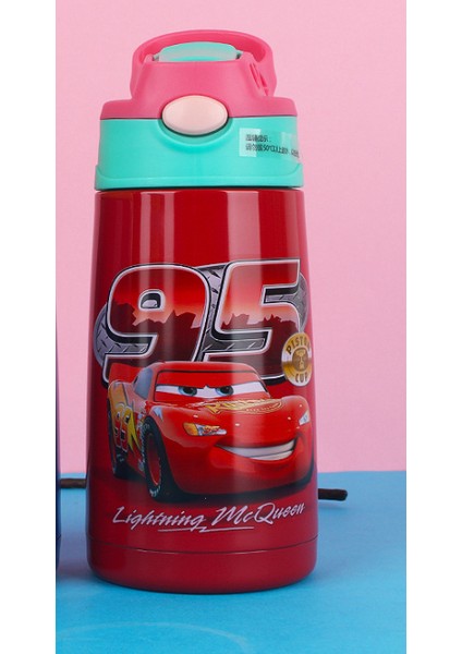 400ML Bebek Karikatür Arabalar Besleme Kupası Çocuk Besleme Öğrenmek Içme Su Saman Şişe Eğitim Su Şişesi Çocuklar Için Bpa Ücretsiz | Kupalar (Kırmızı)(Yurt Dışından)