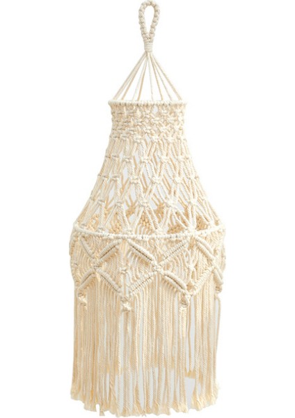 30 * 80 cm Bohemian El Yapımı Dokuma Abajur Makrome Duvar Asılı Gölge Ev Dekor Kolye Işık Kapak Yurt Dekorasyon | Dekoratif Gobiyeller