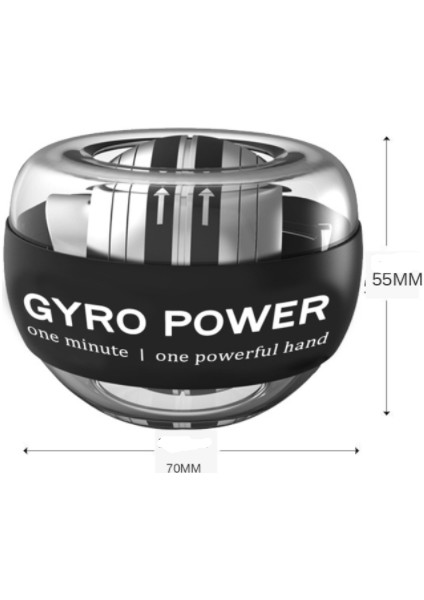 Kuvveti Güç Bilek Topu Jiroskop Iplik Bilek Rotor Spor Salonu El Kavrama Egzersiz Gyro Fitness Ball Kas Rahatla | Güç Bilekleri (Siyah)