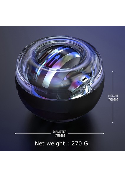 LED Kendinden Başlayan Gyro Topu Powerball Contador Kol Genişletici El Trainer Jiroskop Bilek Gücü Egzersiz Relax Fitness Ekipmanları | Elektrikli Bilekler (Platinum)