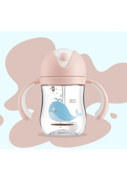 Bebek Sippy Kayışı Kupası Yerçekimi Topu Içecek Su Besleme Çocuklar Yenidoğan Sızdırmaz V Tipi Saman Tothoked Kolu Infantil Şişe | Kupalar (Pembe) modelleri