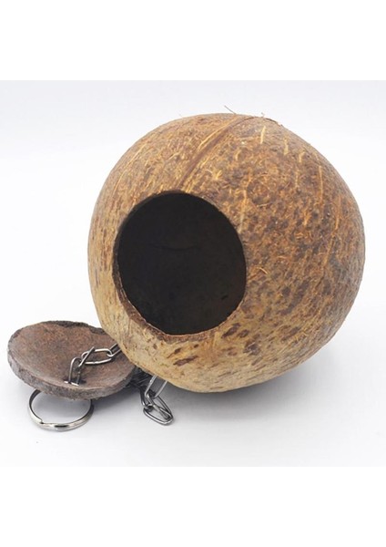 Doğal Hindistan Cevizi Kabuğu Kuş Nest House Hut Kafes Besleyici Pet Papağan Asılı Oyuncak ile Kuş Kafesleri ve Yuvalar (Yurt Dışından) modelleri