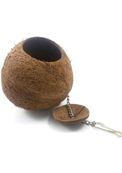 Doğal Hindistan Cevizi Kabuğu Kuş Nest House Hut Kafes Besleyici Pet Papağan Asılı Oyuncak ile Kuş Kafesleri ve Yuvalar (Yurt Dışından) fırsatları