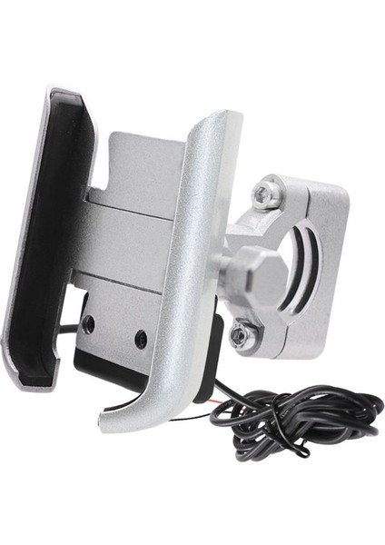 12 V Alüminyum Alaşım Motosiklet Akıllı Telefon Montaj Tutucu Standı Için USB Şarj ile Standı Iphone Xiaomi Samsung 4 6.5 Inç Cep Telefonu | Telefon Tutucular ve duruş