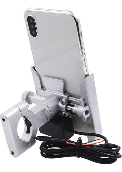 12 V Alüminyum Alaşım Motosiklet Akıllı Telefon Montaj Tutucu Standı Için USB Şarj ile Standı Iphone Xiaomi Samsung 4 6.5 Inç Cep Telefonu | Telefon Tutucular ve duruş fiyatları