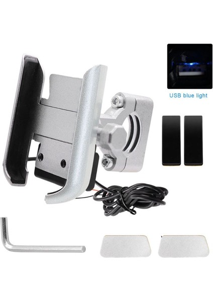 12 V Alüminyum Alaşım Motosiklet Akıllı Telefon Montaj Tutucu Standı Için USB Şarj ile Standı Iphone Xiaomi Samsung 4 6.5 Inç Cep Telefonu | Telefon Tutucular ve duruş modelleri