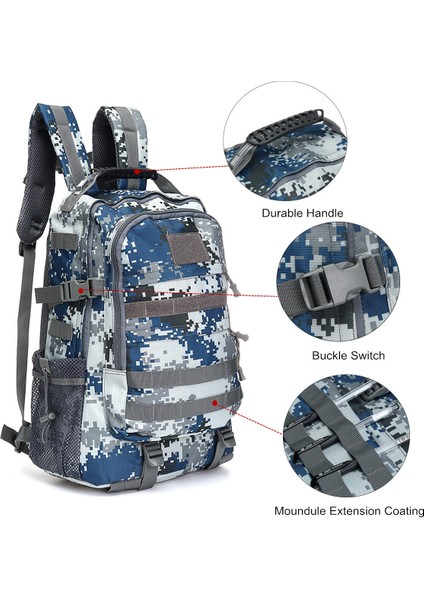 50L Açık Taktik Sırt Çantası Su Geçirmez Naylon Omuz Çantası Spor Kamp Yürüyüş Seyahat Daypack (Yurt Dışından)