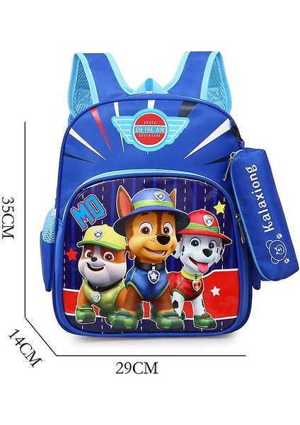 Nickelodeon Boy Paw Devriyesi Sırt Çantası, Okul Sırt Çantası, Çıkarılabilir Eşleştirme Kalem Kılıflı Karikatür (Yurt Dışından)