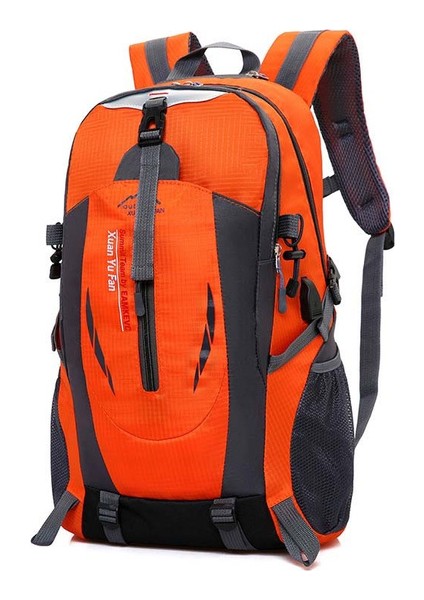 50L USB Jack Açık Hiking Spor Trekking Balıkçılık Su Geçirmez Okul Kamp, Dağcılık Sırt Omuz Çantası (Turuncu) (Yurt Dışından)