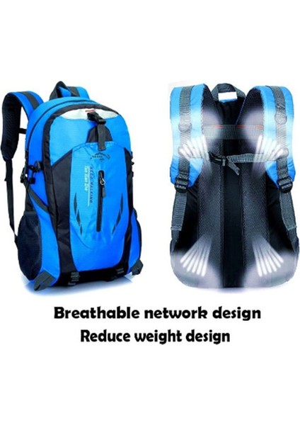 50L USB Jack Açık Yürüyüş Spor Trekking Balıkçılık Su Geçirmez Okul Kamp, Dağcılık Sırt Omuz Çantası (Yeşil) (Yurt Dışından)