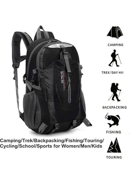50L USB Jack Açık Yürüyüş Spor Trekking Balıkçılık Su Geçirmez Okul Kamp, Dağcılık Sırt Omuz Çantası (Yeşil) (Yurt Dışından)