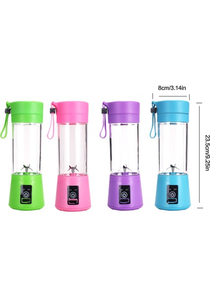 Taşınabilir Elektrikli Sıkacağı Şarj Edilebilir Smoothie Blender USB Mini Meyve Mikseri Sıkacaklar Meyve Extractors Gıda Milkshake Çok Işlevli | Sıkacaklar (Yeşil)