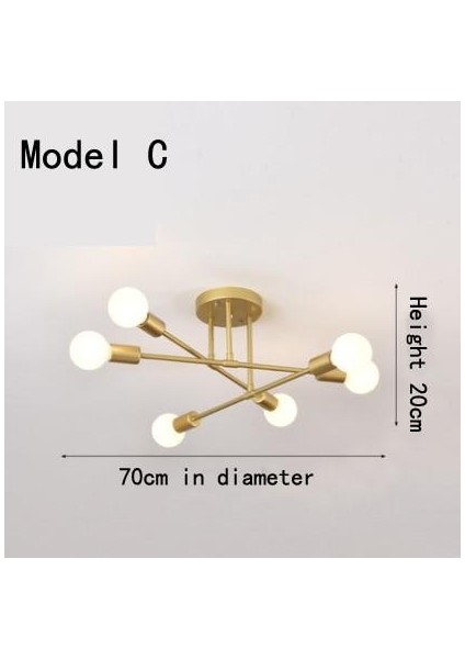 70 cm Tavan Işık Yaratıcı Aydınlatma Tavan Avize Sıcak ve Romantik Altın Yatak Odası Modern Minimalist Kişilik Oturma Odası Yemek Odası Tavan Lambaları