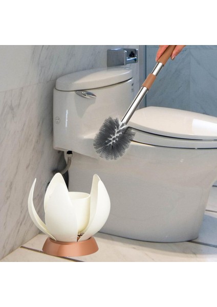 Otomatik Kapanış Tuvalet Fırçası Seti Banyo ve Banyo Hiçbir Ölü Köşe Temizleme Fırçası Klozet Fırça ve Tutucu | Tuvalet Fırçası Tutucular