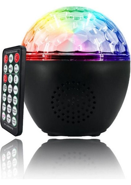 16 Renkler Bluetooth Hoparlör Disko Topu Mini Müzik Ses Sahne Işık Uzaktan Kumanda Taşınabilir Projektör Kulübü Parti