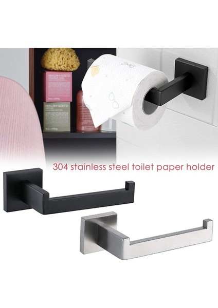 Duvara Montaj Tuvalet Kağıdı Tutucu - Siyah (Yurt Dışından) fırsatları