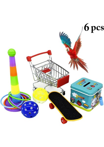 6 Adet Papağan Oyuncak Seti Bite Dayanıklı Komik Papağan Yüzük Oyuncak Kuş Zeka Oyuncak Parakeet Budgie Kafes Aksesuarları Için Kuşlar Oyuncaklar | Kuş Oyuncakları fiyatları