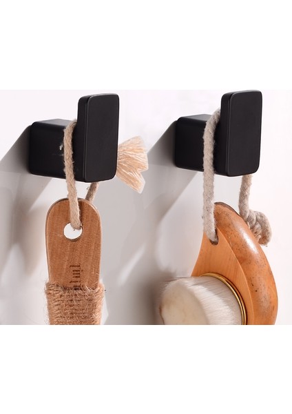 Robe Kanca Duvara Monte Banyo Havlu Kanca Siyah Alüminyum Bağbozumu Ceket Kanca Askı Tek Dekoratif Çanta Anahtar Şapka Giysi Raf | Robe Hooks