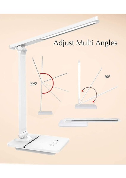 Lambalar Ayarlanabilir LED Masa Lambası 3 Aydınlatma Modları Ayarlanabilir Parlaklık USB Portu Hücresi