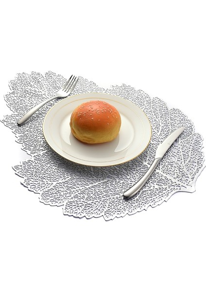1 Adet Altın Gümüş Hollow Pvc Palmiye Yaprak Placemat Simülasyon Bitki Paspaslar Kahve Fincanı Masa Paspaslar Kaymaz Placemat Coaster Ev Dekor | Paspaslar Ve;pedler (Gümüş) fiyatları